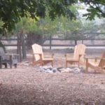chairs around campfire pit